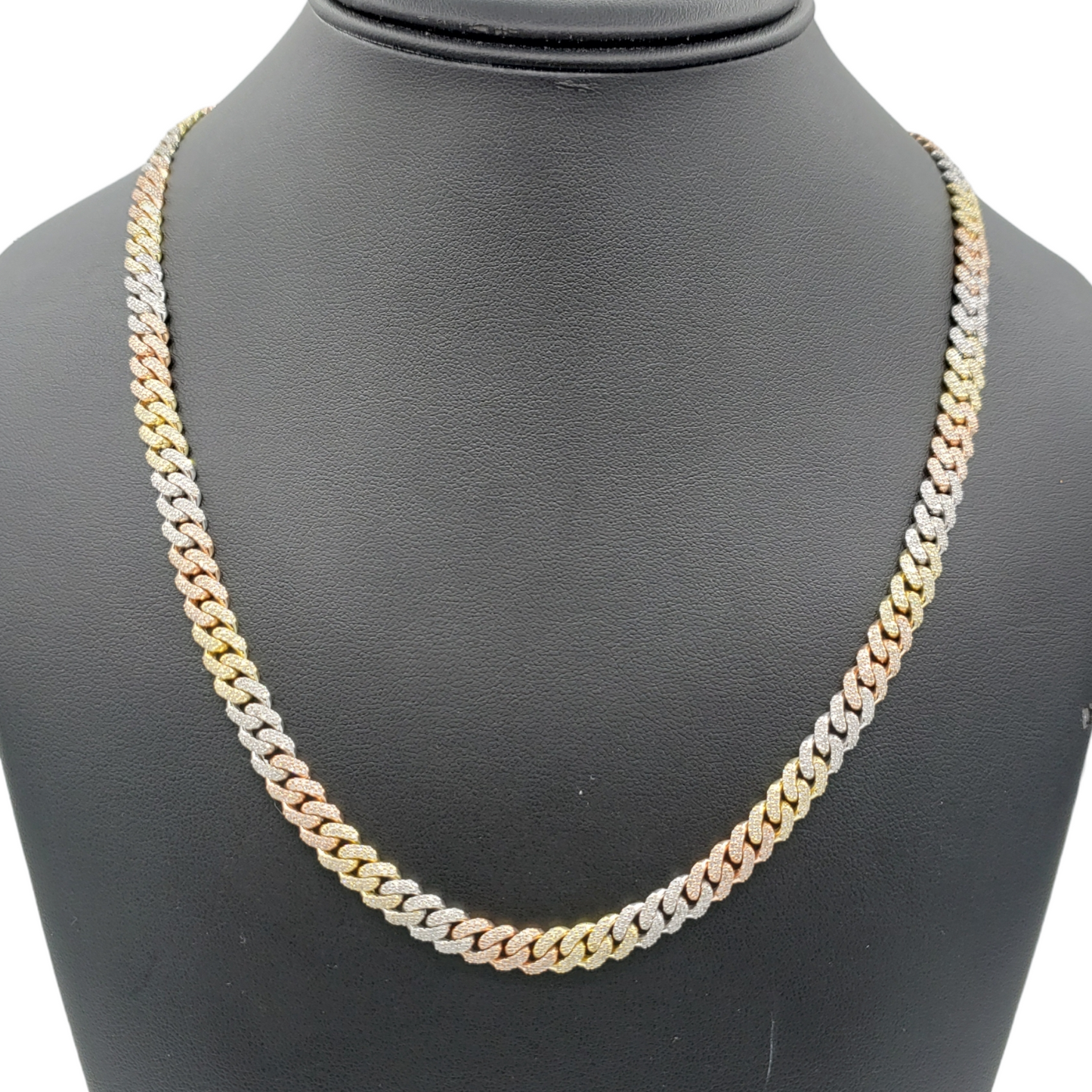 10K Gold- Iced Out Diamond Miami Cuban Chains (7mm)