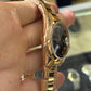 Rolex Pink Gold Day-Date 36 Watch - Domed Bezel - Black Arabic Dial - President Bracelet - 118205 bkap