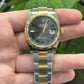 Rolex Yellow Rolesor Datejust 36 Watch - Fluted Bezel - Slate Roman Dial - Oyster Bracelet - 126233 slgro