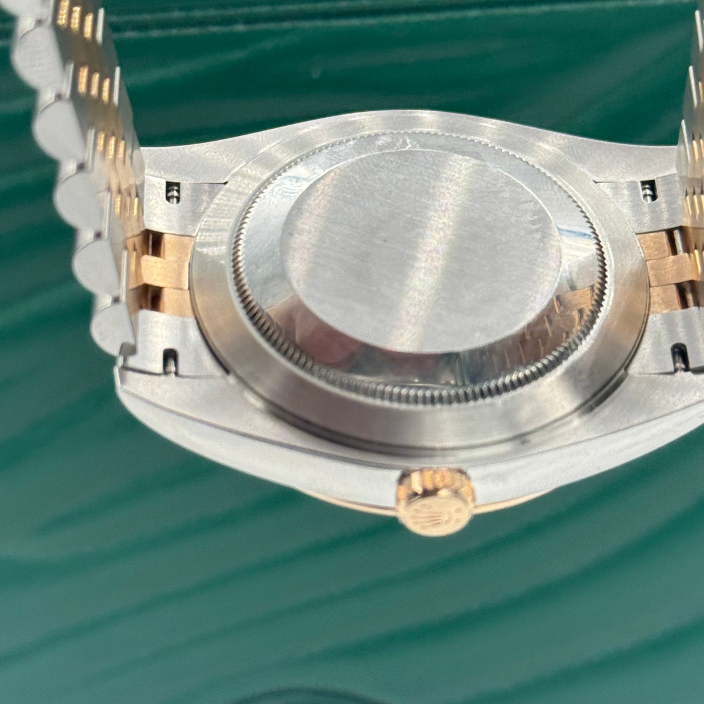 Rolex Steel and Everose Rolesor Datejust 41 Watch - Fluted Bezel - Sundust Diamond Dial - Jubilee Bracelet - 126331 sudj
