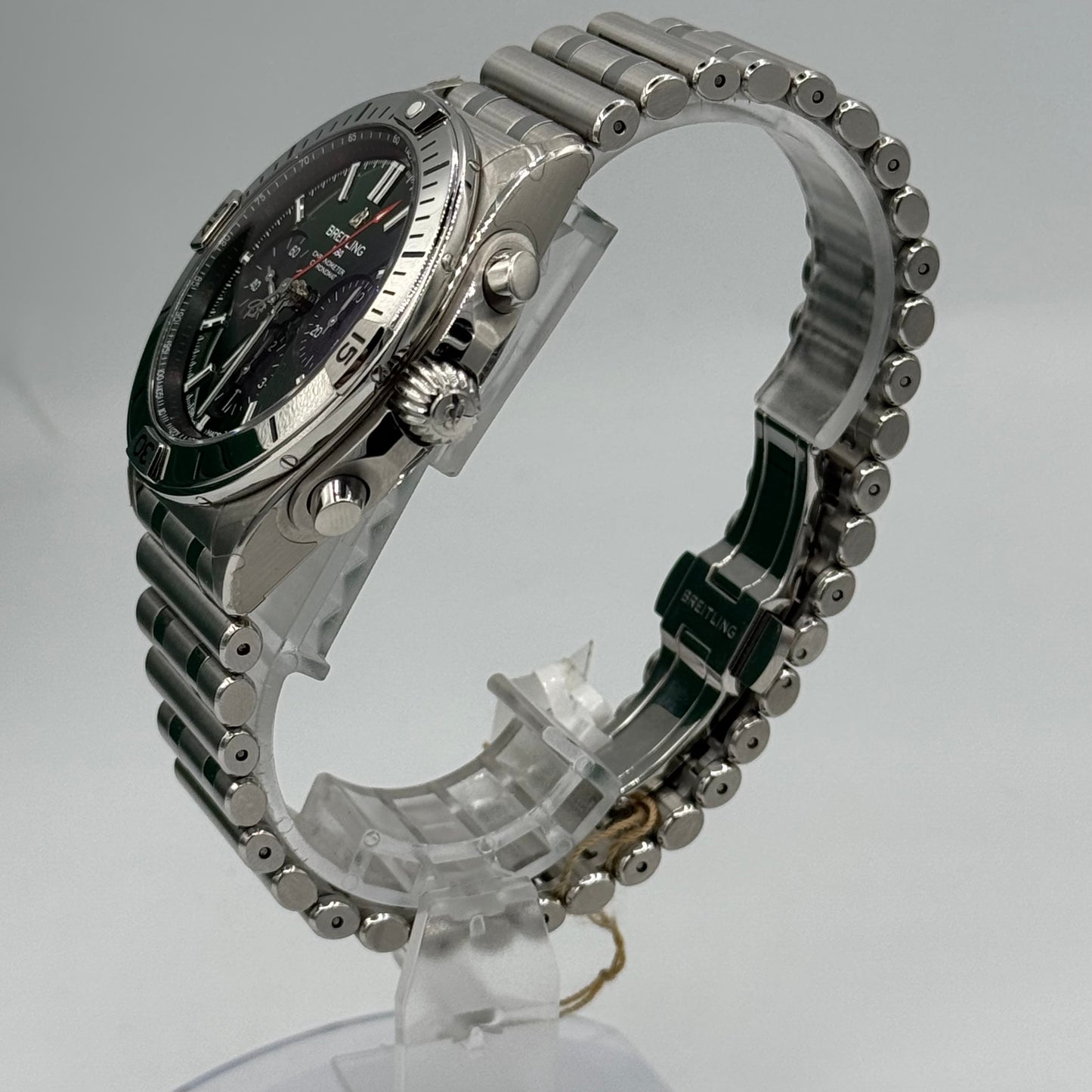 Breitling Chronomat B01 42 Bentley Watch - Stainless Steel - Green Dial - Metal Bracelet - AB01343A1L1A1