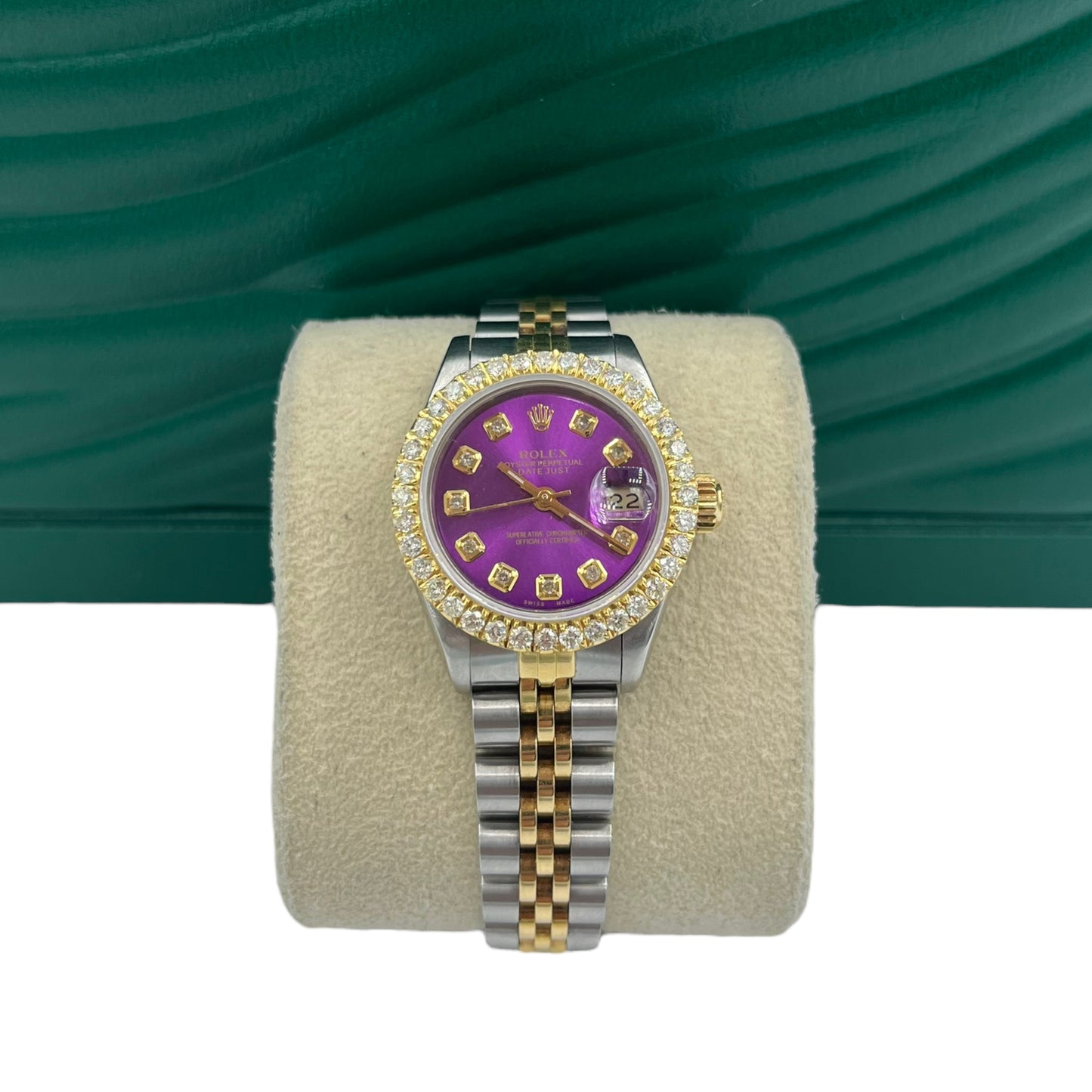 Ladies Datejust 26mm Two Tone Yellow Gold/Stainless Steel Jubilee Bracelet Single Row Diamond Bezel