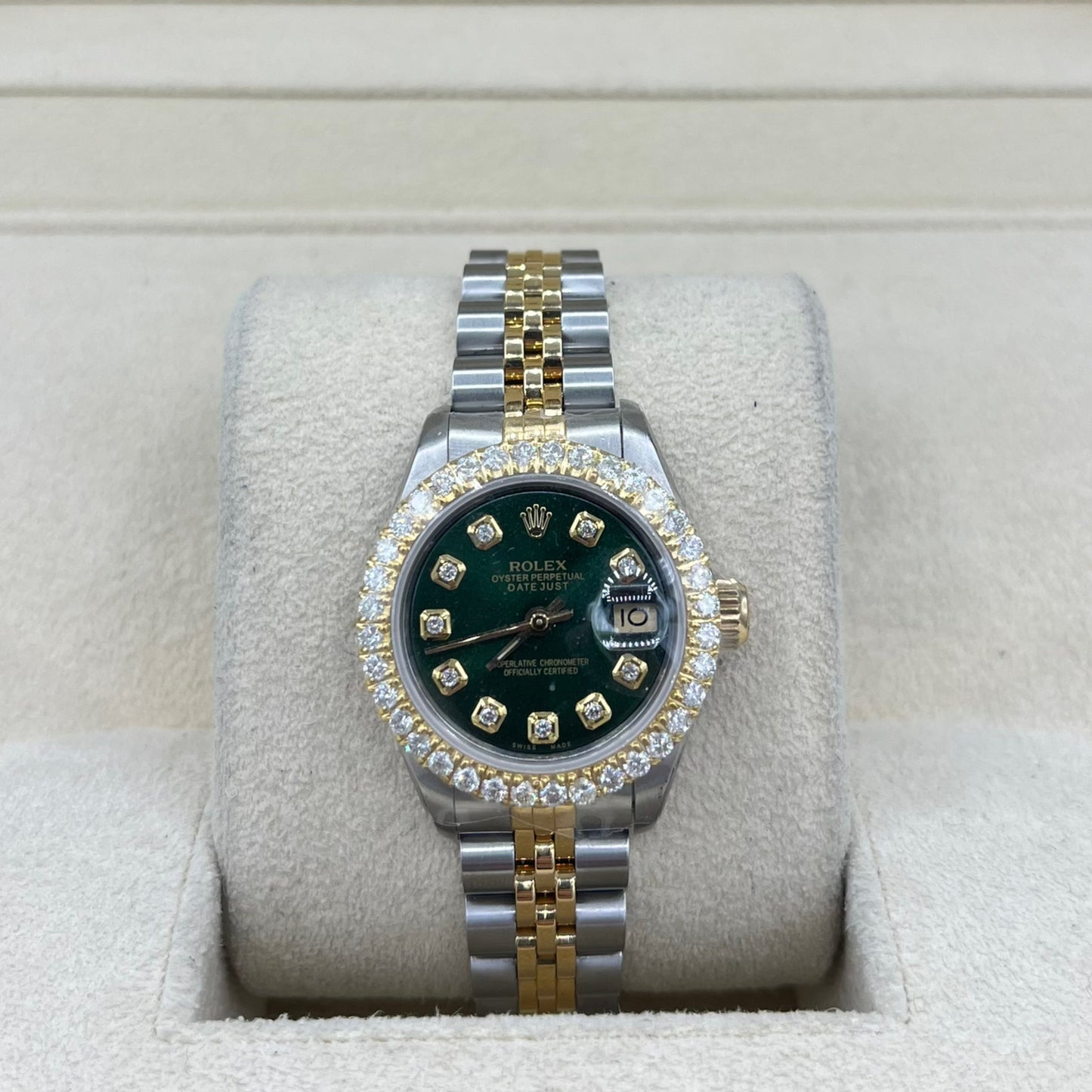 Ladies Datejust 26mm Two Tone Yellow Gold/Stainless Steel Jubilee Bracelet Single Row Diamond Bezel