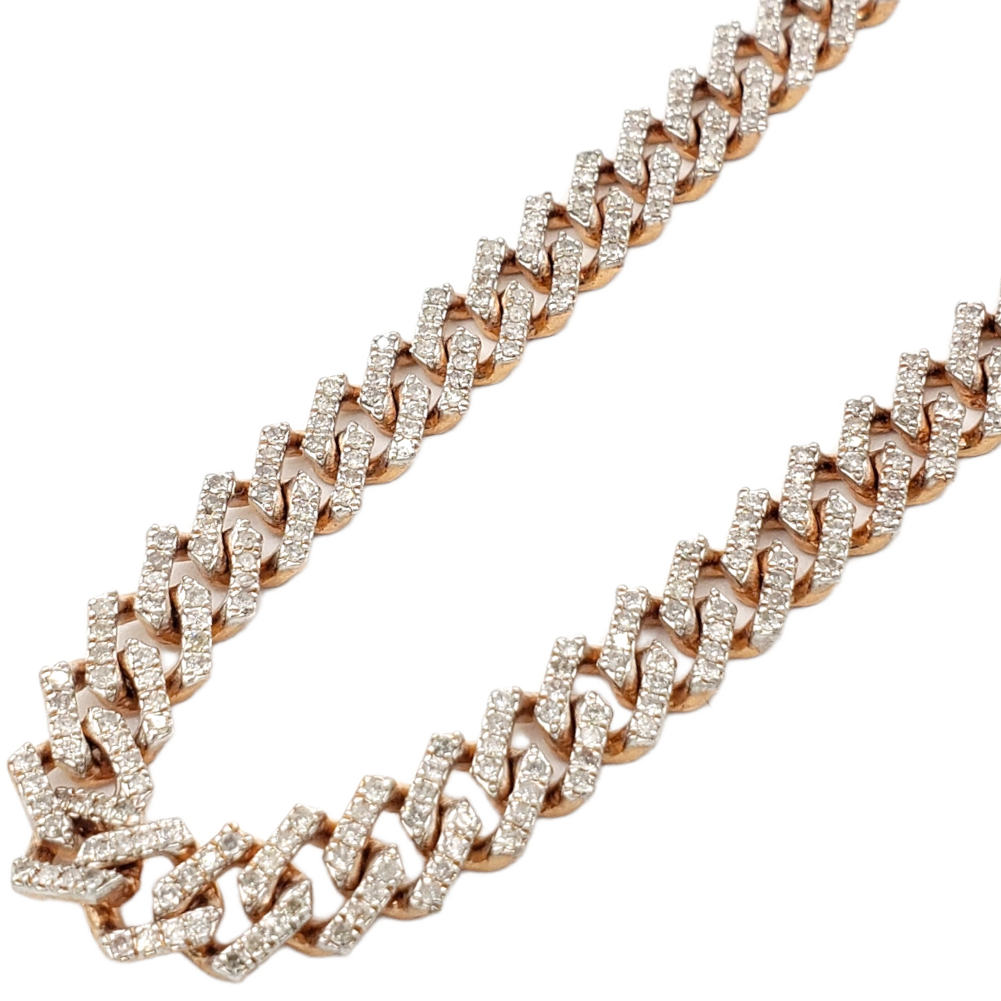 10K Gold- Iced Out Diamond Miami Cuban Chains (6.5mm)