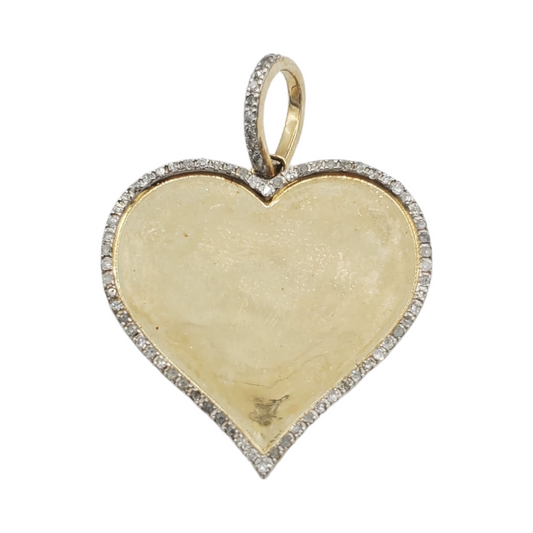 10k Gold Diamond Heart Picture Pendant #20672
