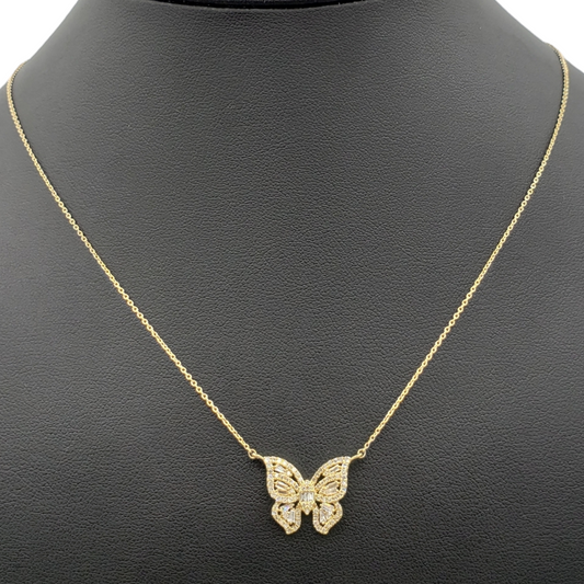 14k Baguette Diamond Butterfly With .50 Carats Of Diamonds #27138