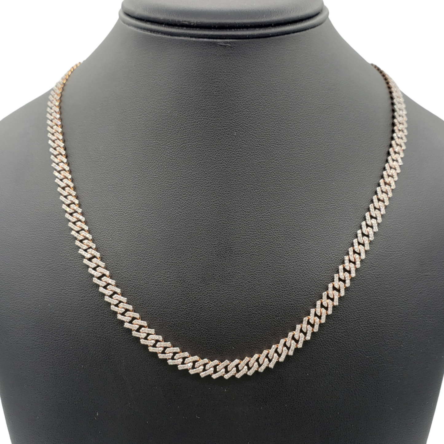 10K Gold- Iced Out Diamond Miami Cuban Chains (6.5mm)