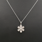 14k Baguette Diamond Flower With .40 Carats Of Diamonds and Rollo chain #27246
