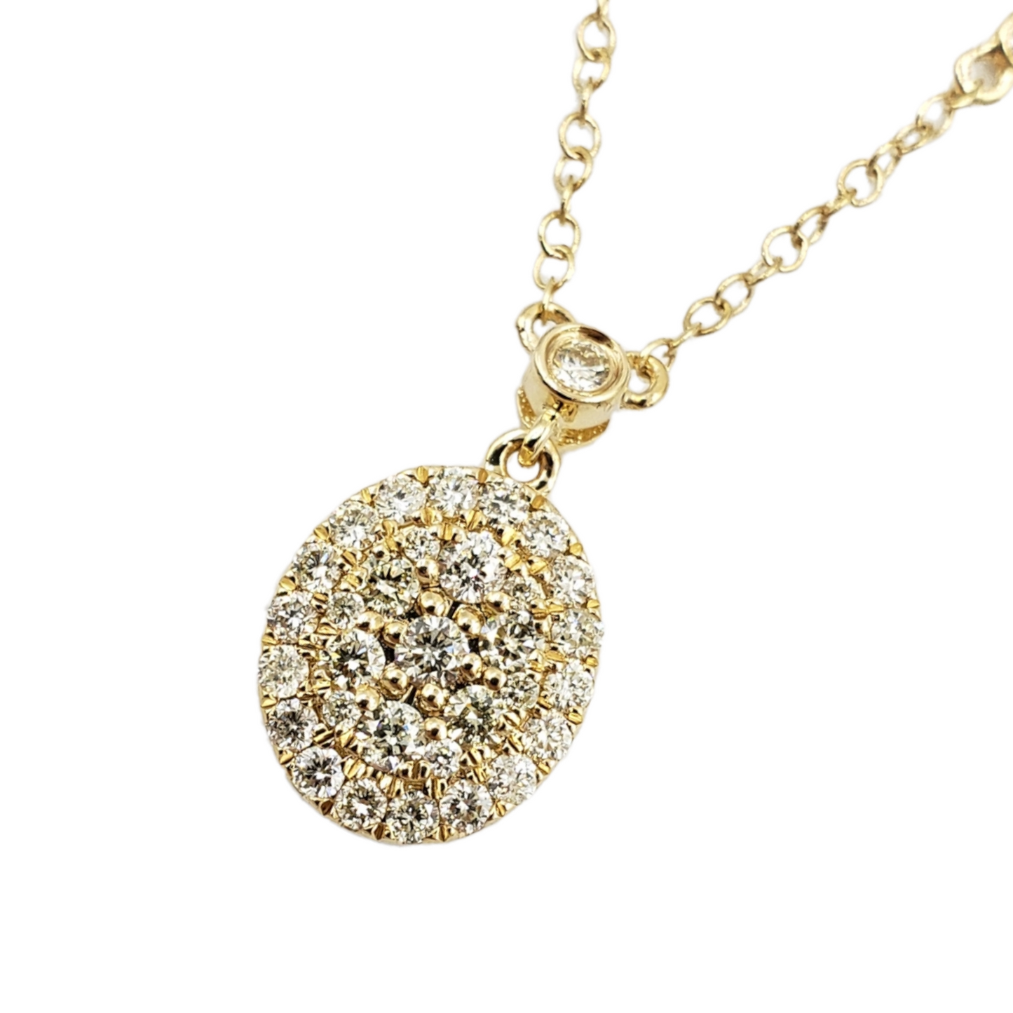 14k Diamond Oval Pendant #27252