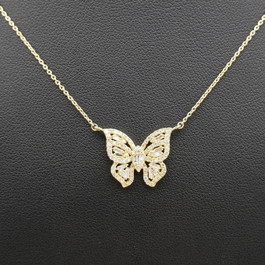 14k Baguette Diamond Butterfly With .50 Carats Of Diamonds #27138