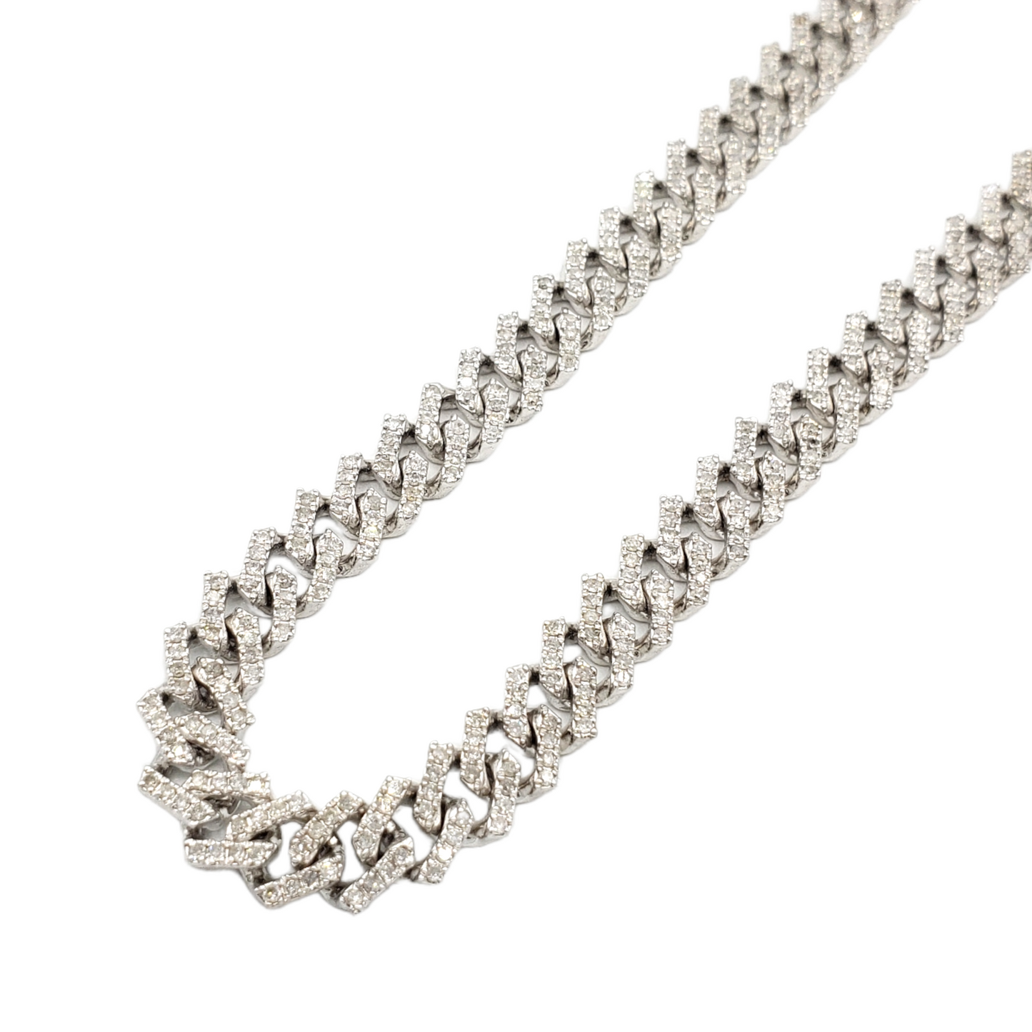 10K Gold- Iced Out Diamond Miami Cuban Chains (6.5mm)