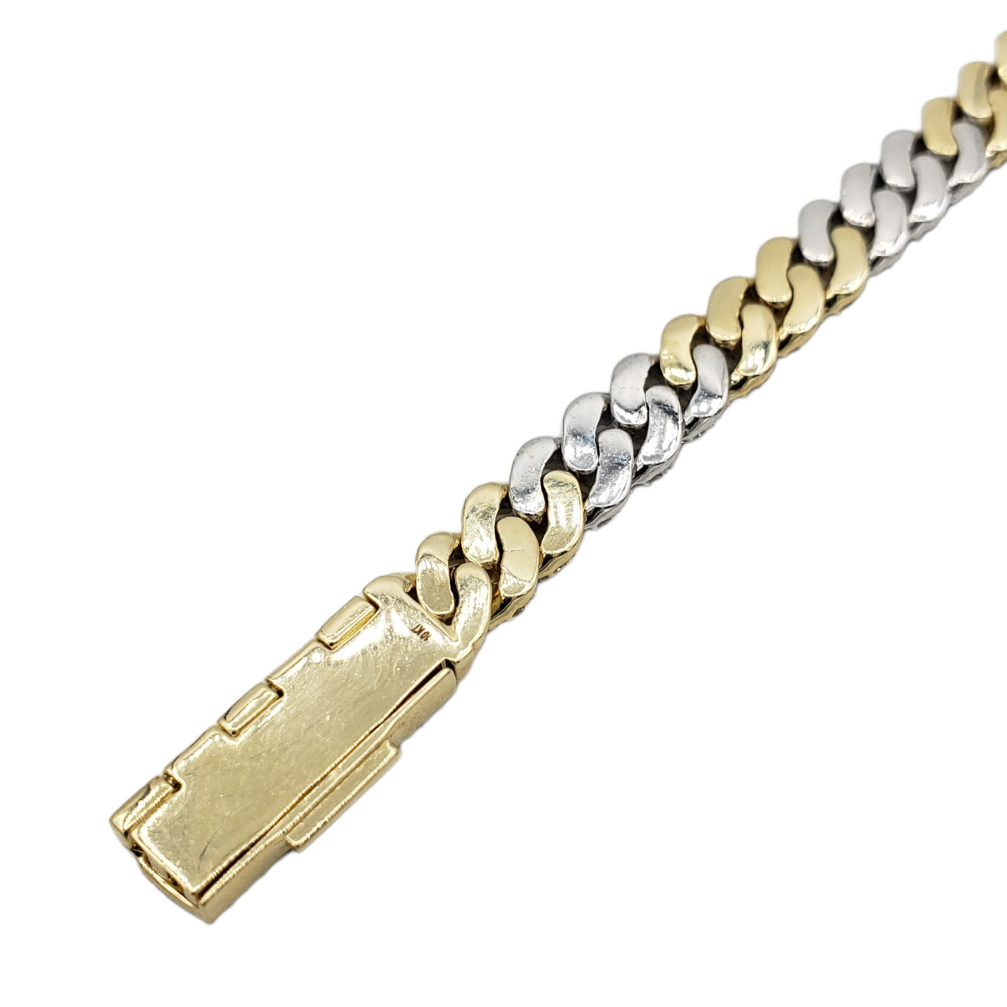 10K Gold- Iced Out Diamond Miami Cuban Bracelets (7mm)