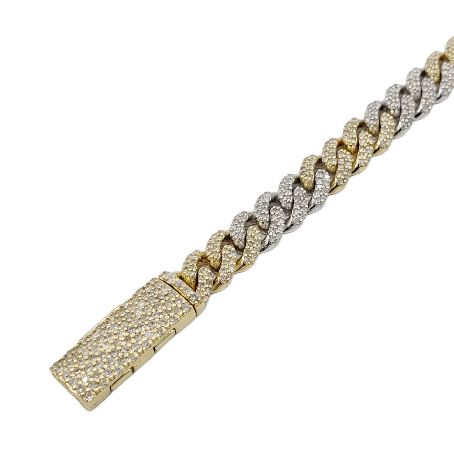 10K Gold- Iced Out Diamond Miami Cuban Chains (7mm)