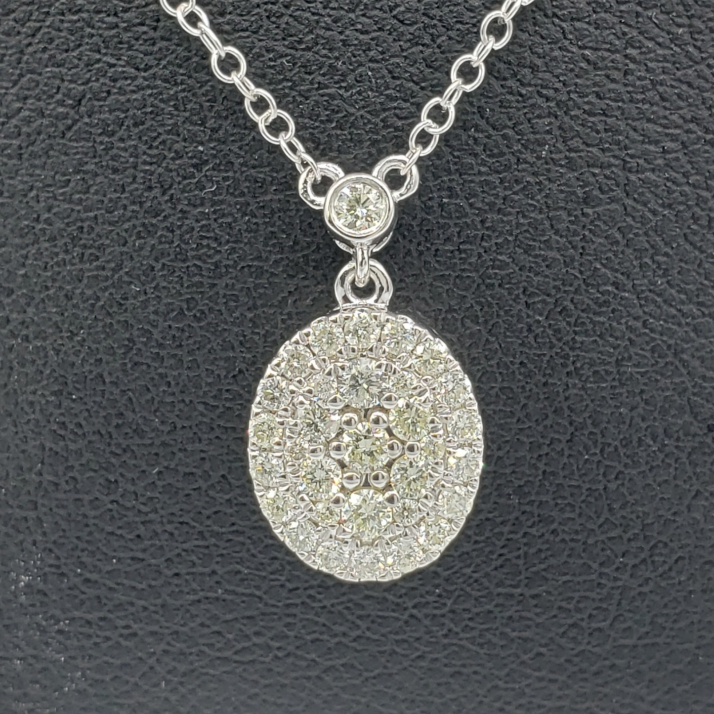 14k Diamond Oval Pendant #27252