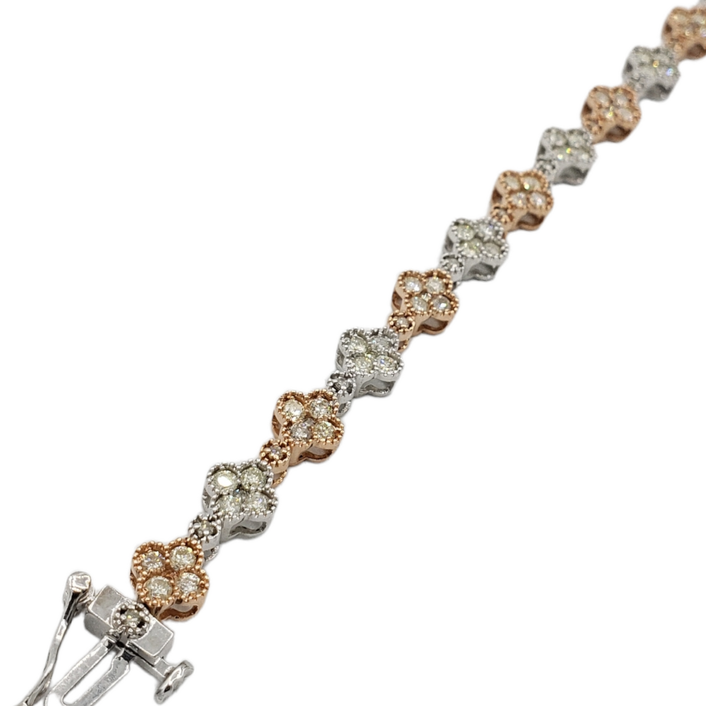 14k Diamond Clover Bracelet #27135