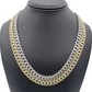 10K Gold- Iced Out Diamond Miami Cuban Chains (10mm)