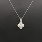 14k Diamond Clover With .90 Carats Of Diamonds and Rollo chain #6081
