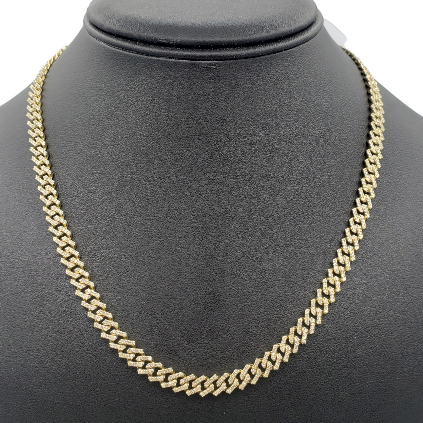 10K Gold- Iced Out Diamond Miami Cuban Chains (6.5mm)