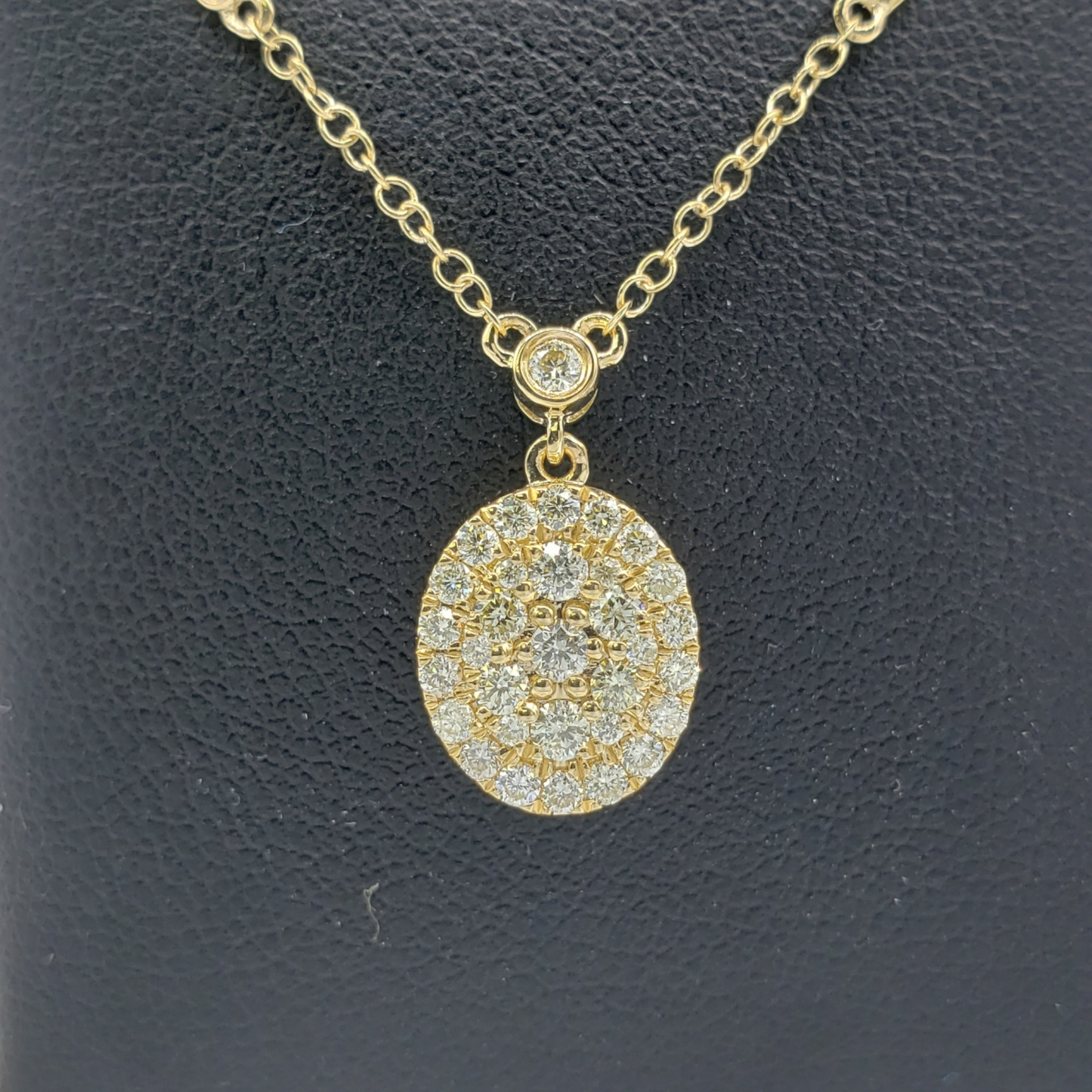 14k Diamond Oval Pendant #27252