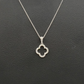 14k Diamond Clover With 0.16 Carats Of Diamonds and Rollo chain #26693