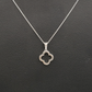 14k Diamond Clover With 0.16 Carats Of Diamonds and Rollo chain #26693