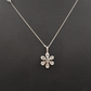 14k Baguette Diamond Flower With .40 Carats Of Diamonds and Rollo chain #27246
