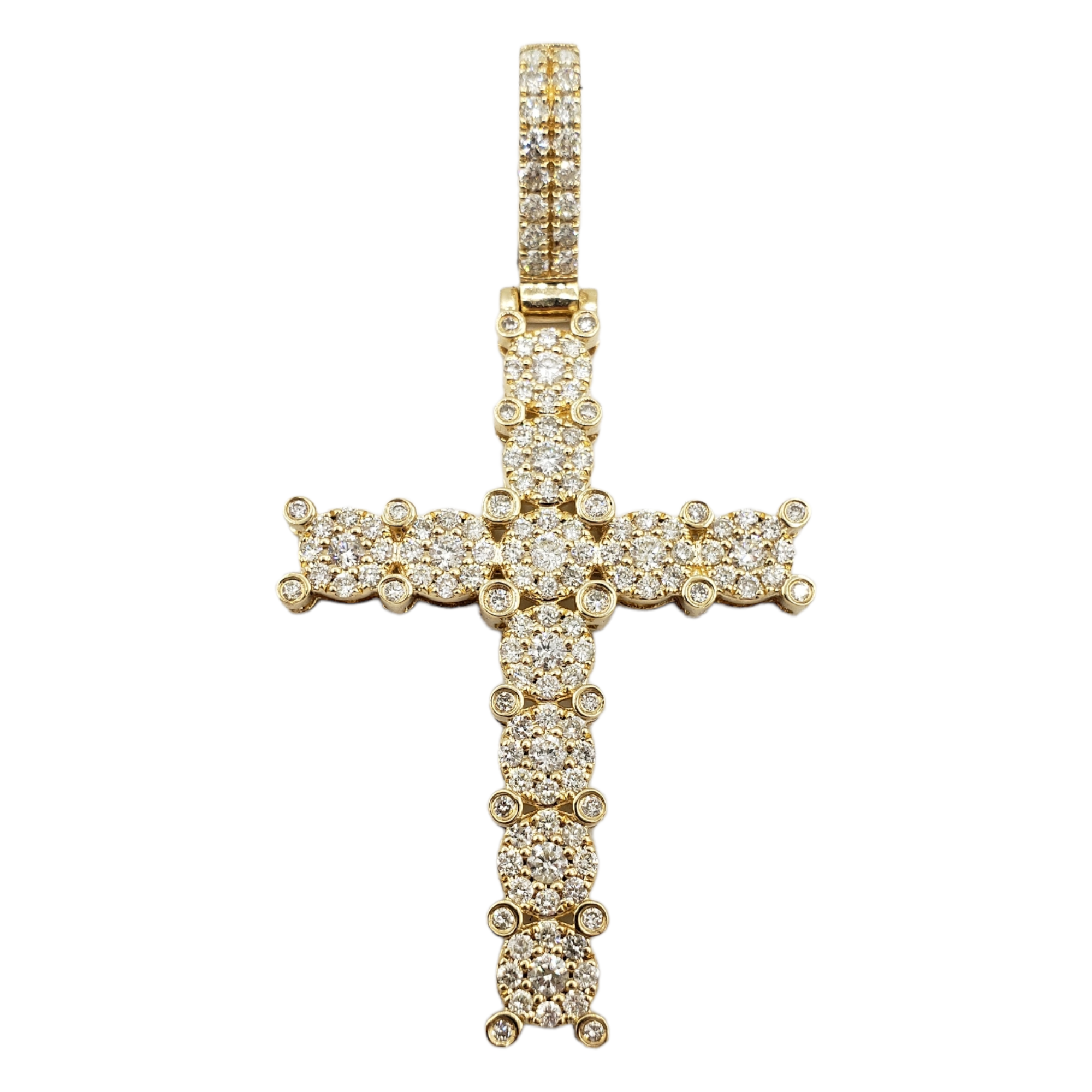 14k Diamond Cross With 1.91 Carats Of Diamonds #24247