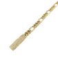 10K Gold- Iced Out Diamond Figaro Bracelets