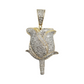 10k Gold Diamond Rose Pedal Pendant #21383