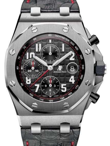 Audemars Piguet Offshore "Vampire" Chronograph 26470ST.OO.A101CR.01 Black Dial on Leather Strap Complete