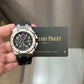Audemars Piguet Offshore "Vampire" Chronograph 26470ST.OO.A101CR.01 Black Dial on Leather Strap Complete