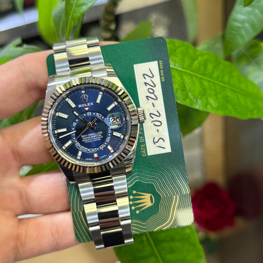 Rolex SkyDweller 326934 Blue Dial on Oyster Papers