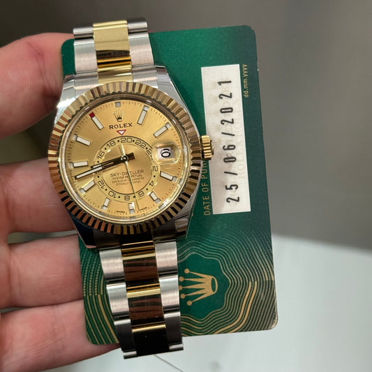 Rolex SkyDweller 326933 Champagne Dial on Oyster Papers