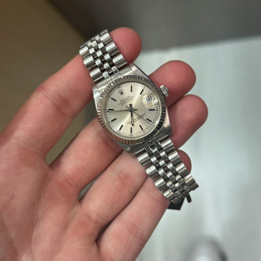 Rolex Datejust 68274 Silver Index Dial on Jubilee