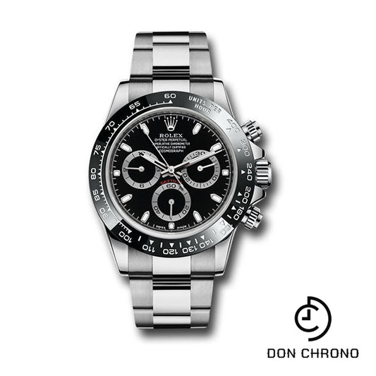 Rolex Steel Cosmograph Daytona 40 Watch - Black Index Dial - 116500LN bk