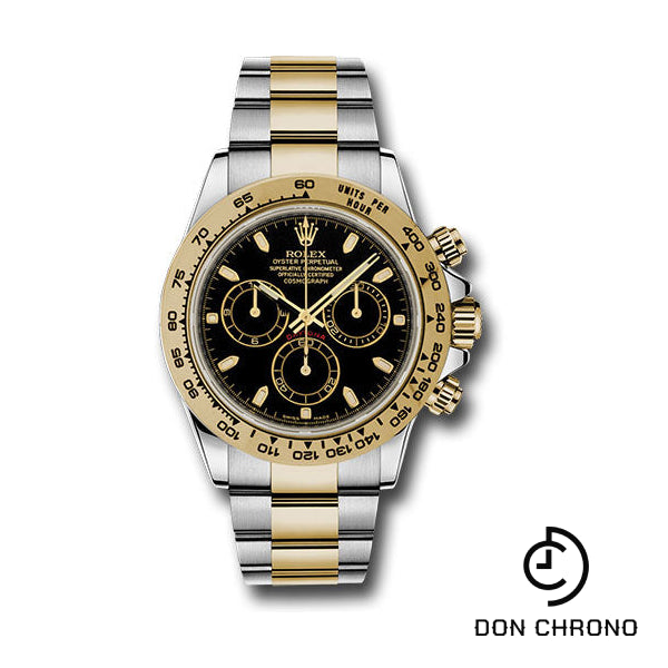 Rolex Yellow Rolesor Cosmograph Daytona 40 Watch - Black Index Dial - 116503 bki