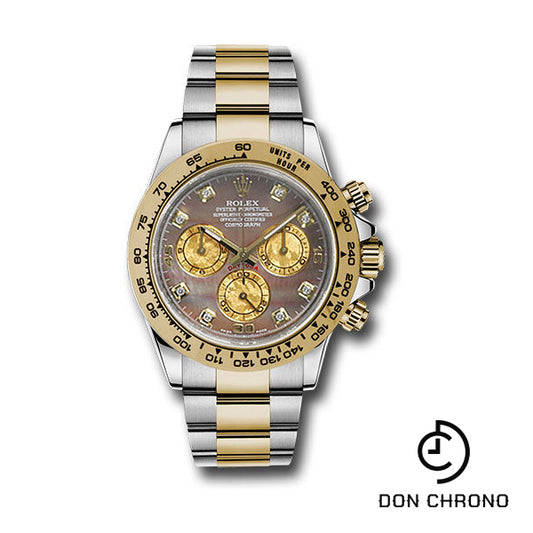 Rolex Yellow Rolesor Cosmograph Daytona 40 Watch - Dark Mother-Of-Pearl Gold Crystal Subdials Dial - 116503 bkmd