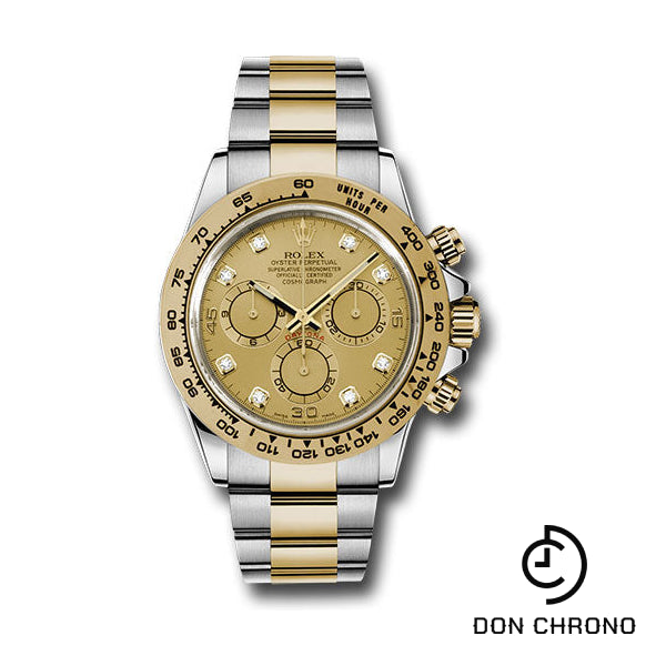 Rolex Yellow Rolesor Cosmograph Daytona 40 Watch - Champagne Diamond Dial - 116503 chd