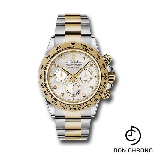 Rolex Yellow Rolesor Cosmograph Daytona 40 Watch - White Mother-Of-Pearl Arabic Dial - 116503 ma