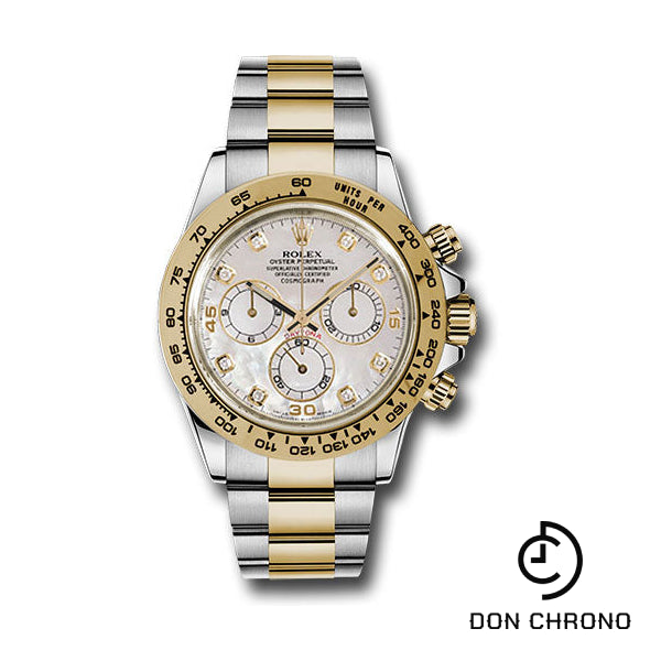Rolex Yellow Rolesor Cosmograph Daytona 40 Watch - Mother-Of-Pearl Diamond Dial - 116503 md