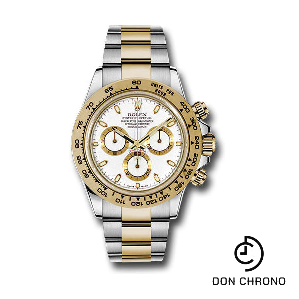 Rolex Yellow Rolesor Cosmograph Daytona 40 Watch - White Index Dial - 116503 wi