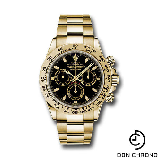 Rolex Yellow Gold Cosmograph Daytona 40 Watch - Black Index Dial - 116508 bki