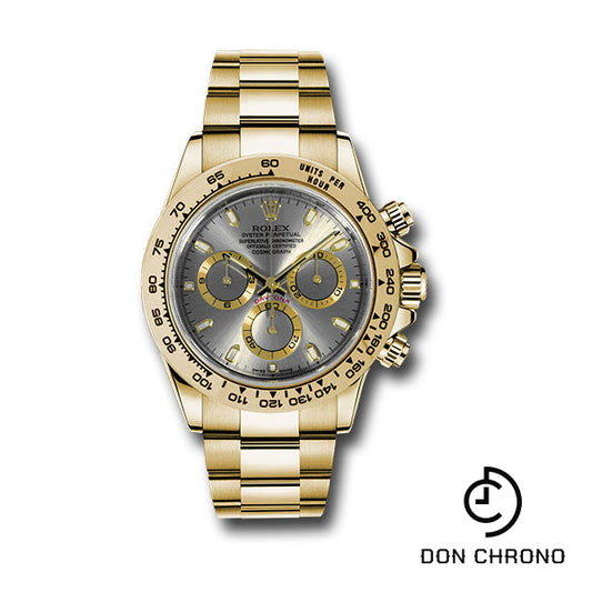 Rolex Yellow Gold Cosmograph Daytona 40 Watch - Steel Index Dial - 116508 sti