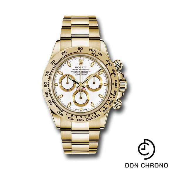 Rolex Yellow Gold Cosmograph Daytona 40 Watch - White Index Dial - 116508 wi