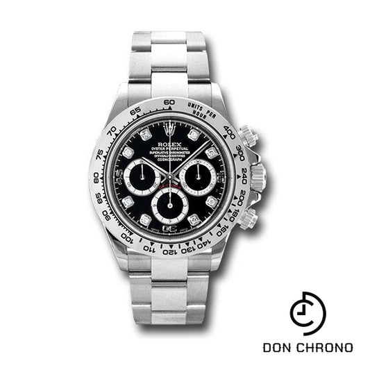 Rolex White Gold Cosmograph Daytona 40 Watch - Black Diamond Dial - 116509 bkd