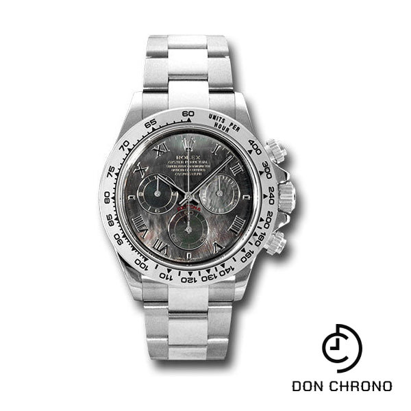 Rolex White Gold Cosmograph Daytona 40 Watch - Dark Mother-Of-Pearl Roman Dial - 116509 dkmr