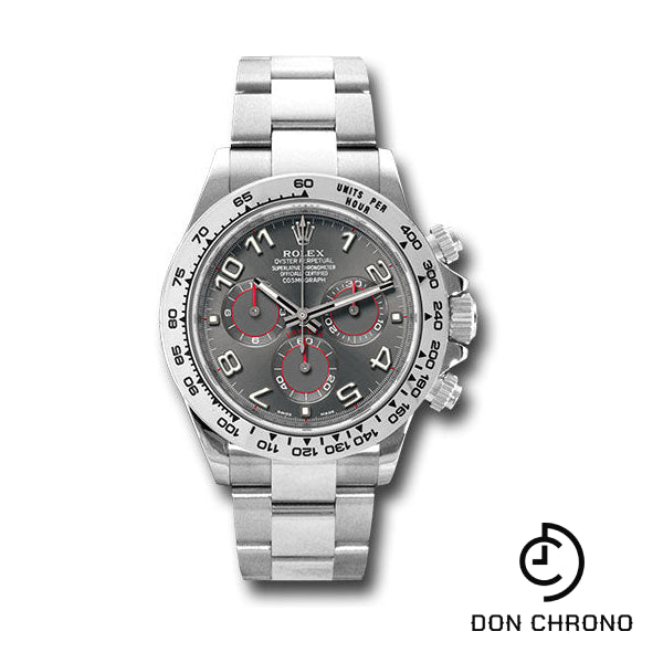 Rolex White Gold Cosmograph Daytona 40 Watch - Grey Arabic Dial - 116509 gra