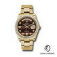Rolex Yellow Gold Day-Date 36 Watch -  Bezel - Bulls Eye Diamond Dial - Oyster Bracelet - 118398 bedo