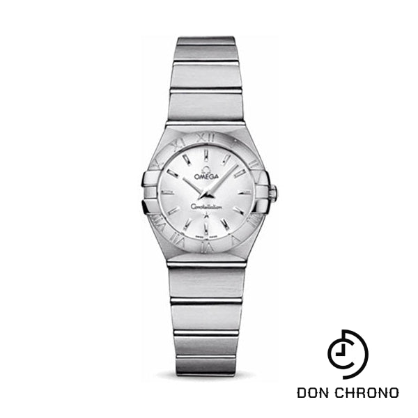 Omega Ladies Constellation Quartz Watch - 24 mm Brushed Steel Case - Silver Dial - 123.10.24.60.02.001