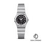 Omega Ladies Constellation Quartz Watch - 24 mm Brushed Steel Case - Black Diamond Dial - 123.10.24.60.51.001
